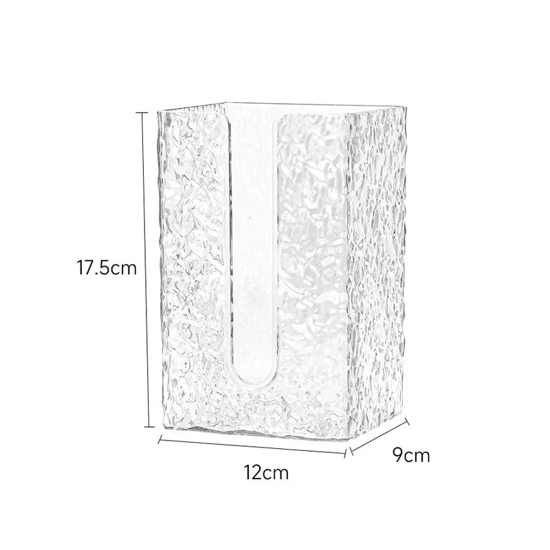 Glacier Style Wall Mounted Acrylic Tissue Box, Bathroom Tissue Holder, Acrylic Tissue Box