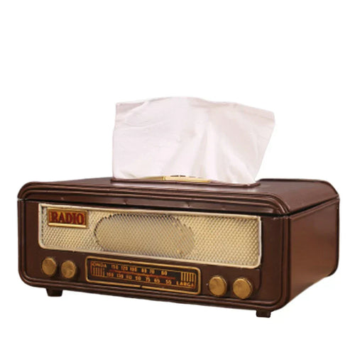 Retro Radio Tissue Box – Paper Towel Holder for Home, Bar & Office
