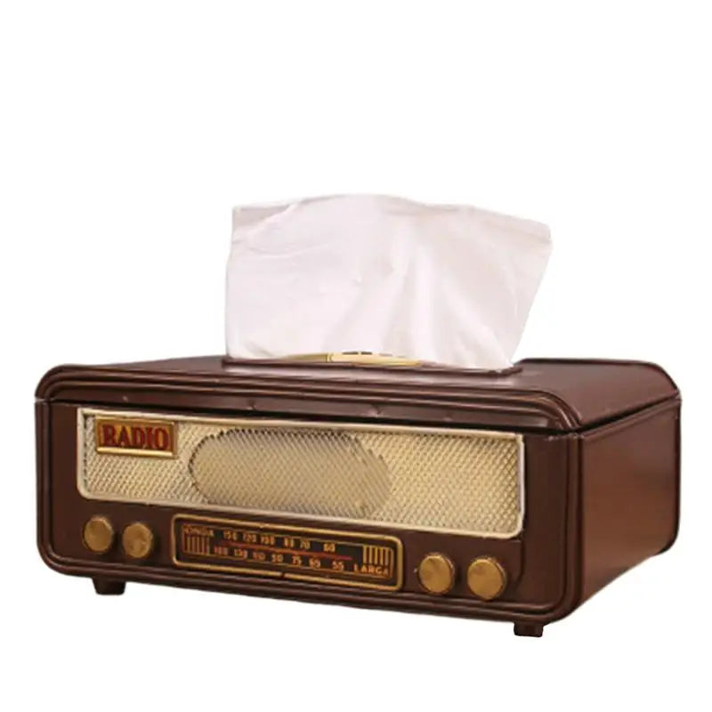 Retro Radio Tissue Box – Paper Towel Holder for Home, Bar & Office