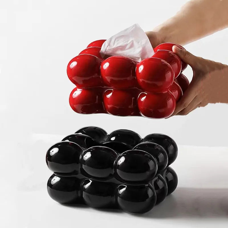 Ceramic Drawer-style Tissue Box, Marshmallow Napkin Holder, Suitable For Table Storage