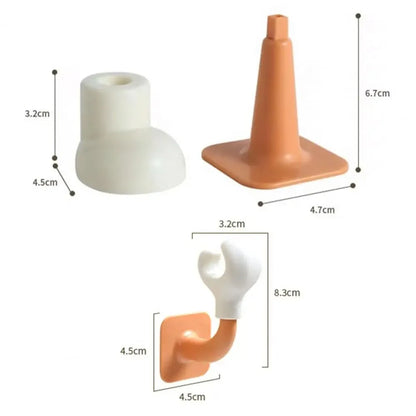 2Pcs DIY Tissue Box Decoration Feet, Self-adhesive Trash Can Hand Hook, Decorations