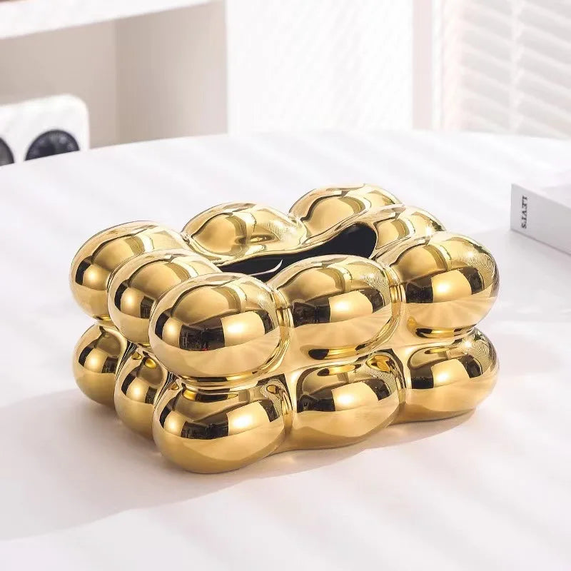 Ceramic Drawer-style Tissue Box, Marshmallow Napkin Holder, Suitable For Table Storage