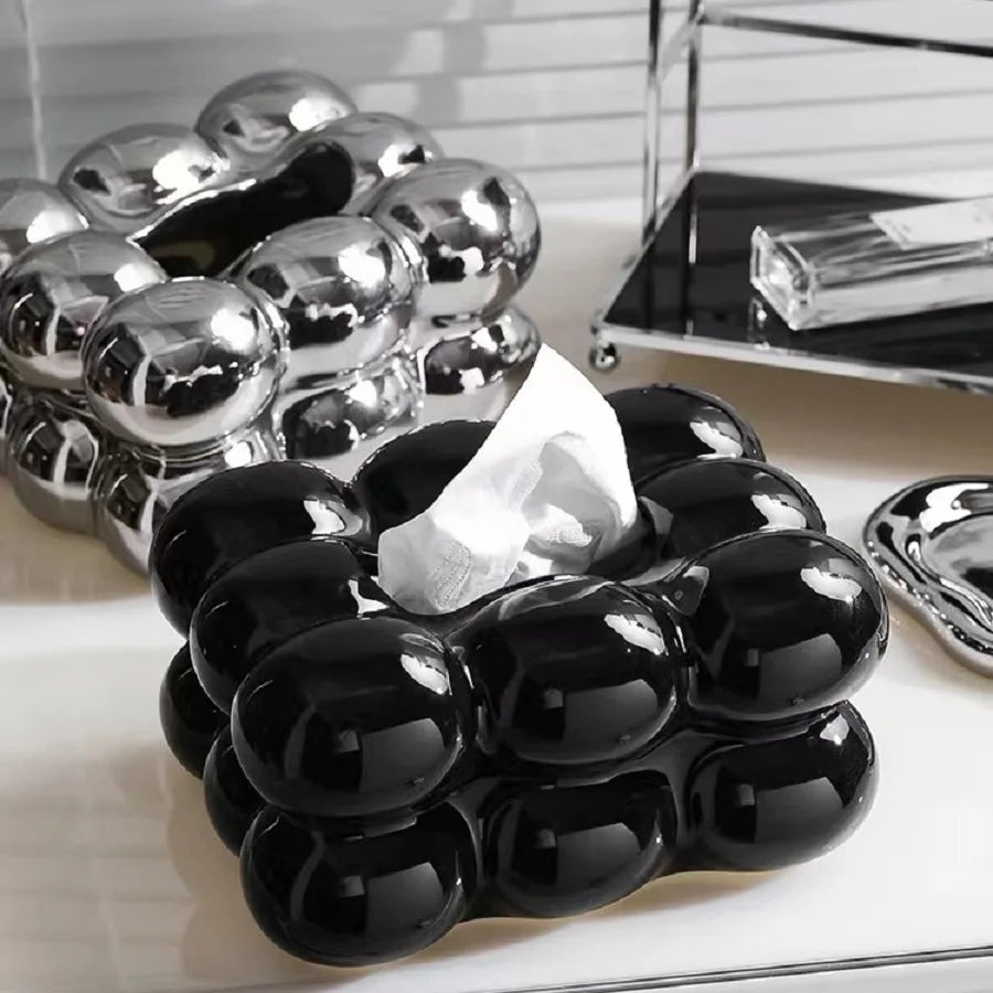 Ceramic Drawer-style Tissue Box, Marshmallow Napkin Holder, Suitable For Table Storage